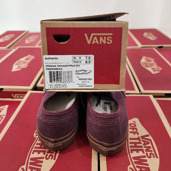 Vans OFF THE WALL Classic Skateboard Shoe,unisex M 7, W8.5, Maroon Burgundy Gum - Picture 11 of 12